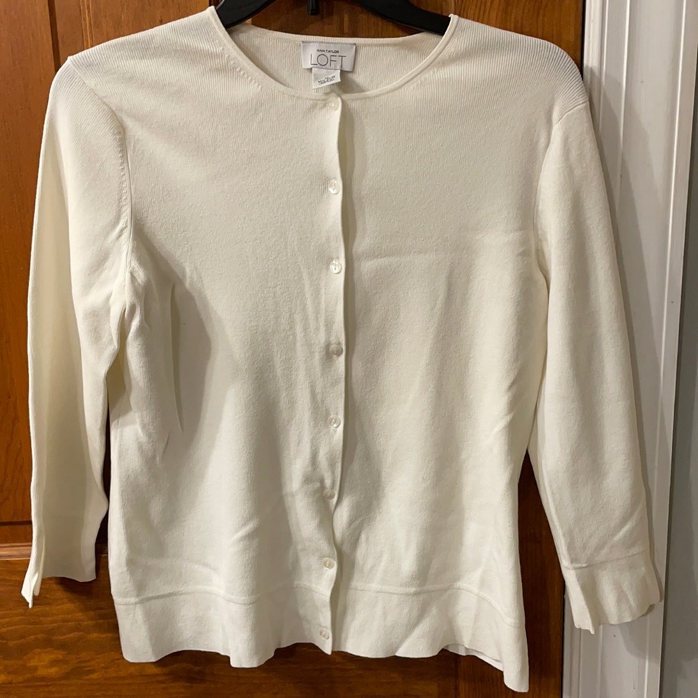 Ann Taylor LOFT White Sweater